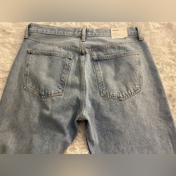 Agolde Mia Jean Mid Rise Straight Denim Jean - Picture 10 of 12
